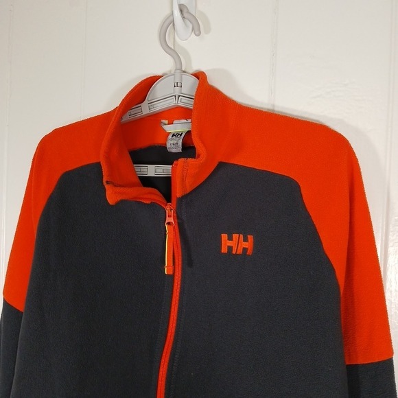 Helly Hansen Other - Helly Hansen Polartec Daybreaker 2.0 Fleece Jacket Youth Boys 16 Gray‎ Orange LS